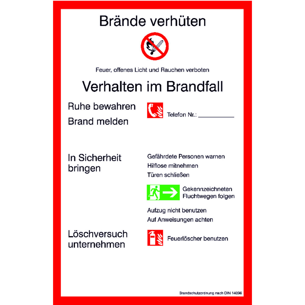 SafetyMarking® Brandschutzordnung 200x300mm Alu nachl. Produktbild img1 L