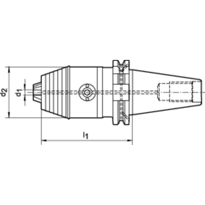 Produktbild von WTE - Kurzbohrfutter DIN 69871 ADB R/L 2,5-16 SK50