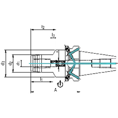 Produktbild von WTE - Hydro-Dehnspannfutter JISB6339ADB 8 x 90mm BT40