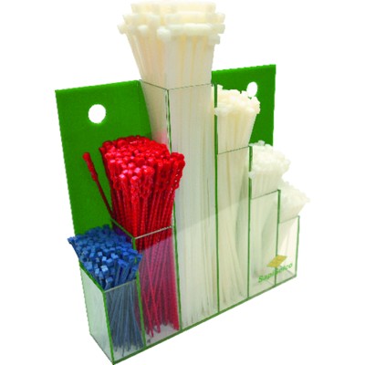 Produktbild von SapiSelco® - Kabelbinder-Set Nylon 600-teilig Wanddispay