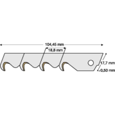 Produktbild von LUTZ BLADES® - Abbrechklinge 18mm TIN 18mm TIN a 10 Stück