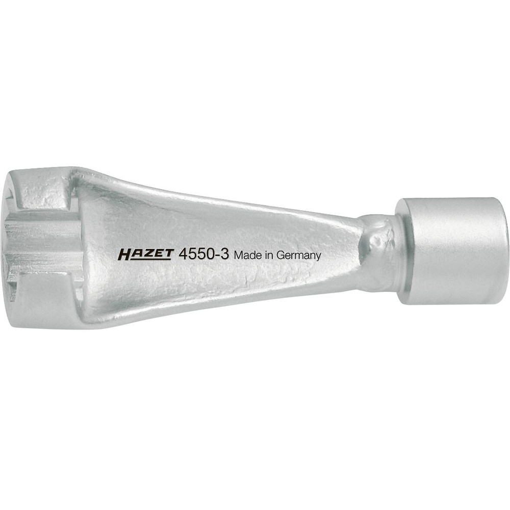 HAZET Einspritzleitungsschlüssel 4550-3 ∙ 3/8 Zoll (10 mm) Vierkant hohl ∙ Außen Doppelsechskant Profil ∙ SW 17 mm Produktbild img1 L