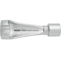 HAZET Einspritzleitungsschlüssel 4550-3 ∙ 3/8 Zoll (10 mm) Vierkant hohl ∙ Außen Doppelsechskant Profil ∙ SW 17 mm Produktbild