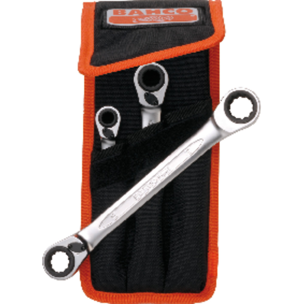 BAHCO Quadro-Ratschenschlüssel-Satz 3-teilig 8-19mm Produktbild img1 L