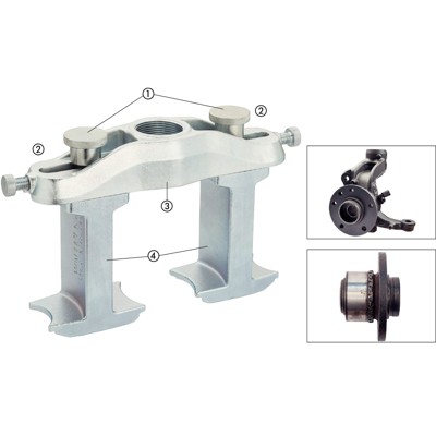 Produktbild von VIGOR® - Universal-Werkzeug-Satz zur Kompaktradlager-Demontage V2860, 7-teilig