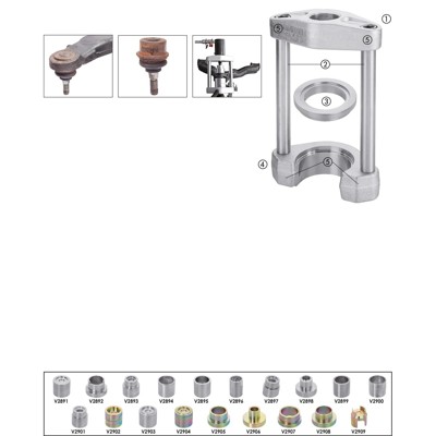 Produktbild von VIGOR® - Press-Stativ mit offener Platte inklusive Adapter um Platte zu schließ