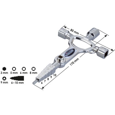 Produktbild von VIGOR® - MasterKey Bau V4228, Gesamtlänge 170mm