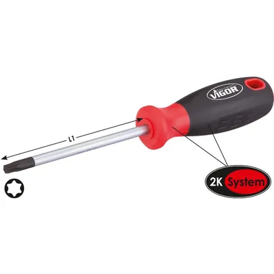 Produktbild von VIGOR® - Schraubendreher für TORX® V4420 T 7 x 154mm