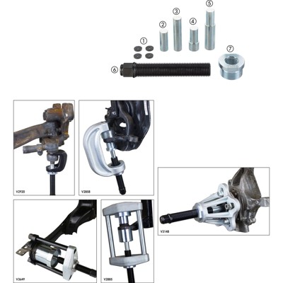 Produktbild von VIGOR® - Druckspindel-Satz, manuell V46990, 10-teilig