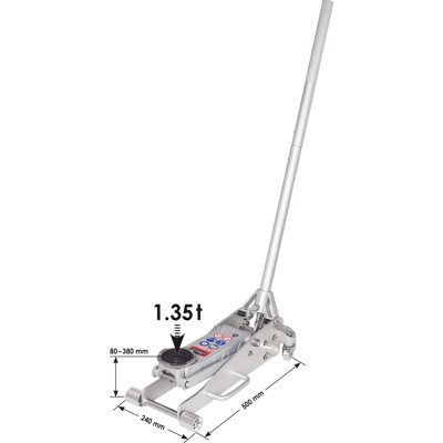 Produktbild von VIGOR® - Hydraulik Alu-Rangier-Wagenheber 1,35 t V2481