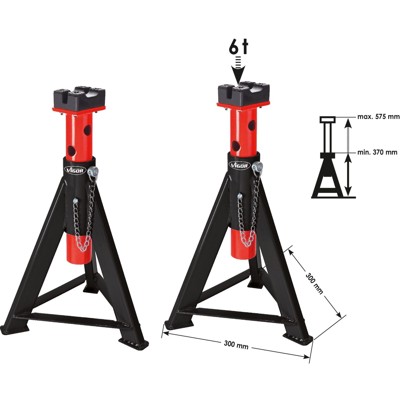 Produktbild von VIGOR® - Unterstellbock-Satz 6 t V2648