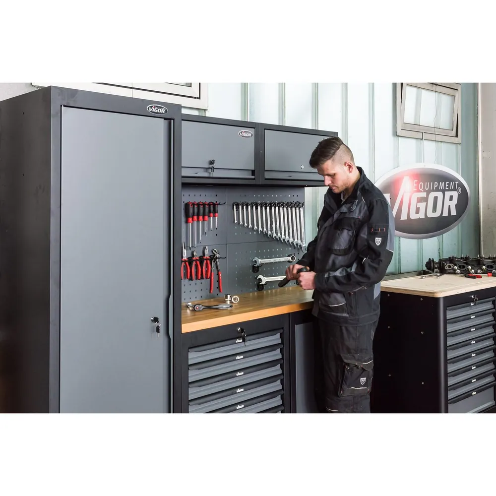 VIGOR Flügeltürschrank, hoch V6000-03, Gesamtlänge 600mm Produktbild img3 L
