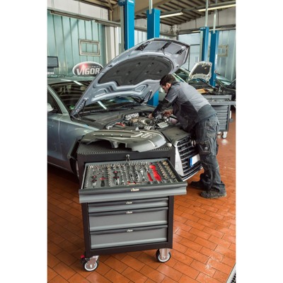 Produktbild von VIGOR® - Werkstattwagen und Satz „Black Edition“ V2379N Gesamtlänge 677mm, 164-