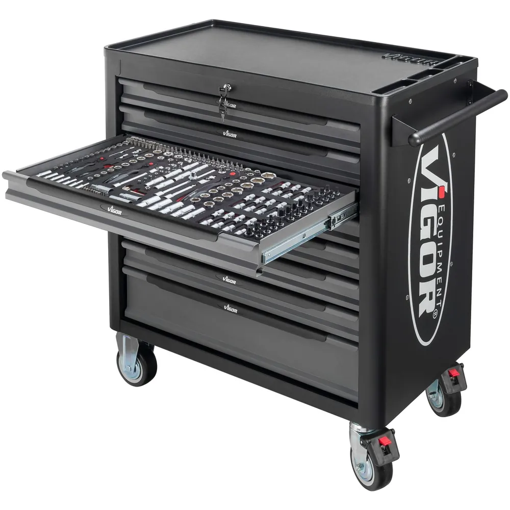 VIGOR Werkstattwagen V5434, Gesamtlänge 907mm, 499-teilig Produktbild img14 L