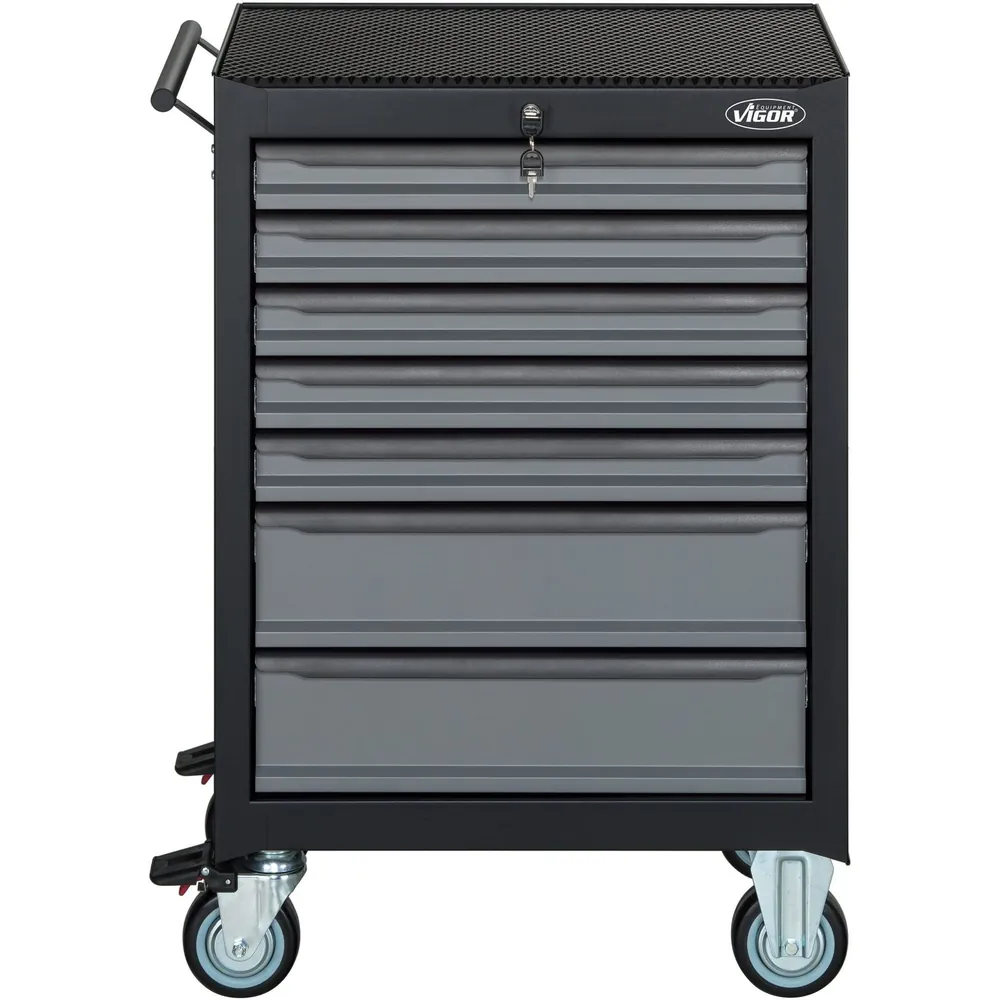 VIGOR Werkstattwagen mit Satz „Black Edition II“ V2712N Gesamtlänge 677mm, 228-teilig Produktbild img11 L
