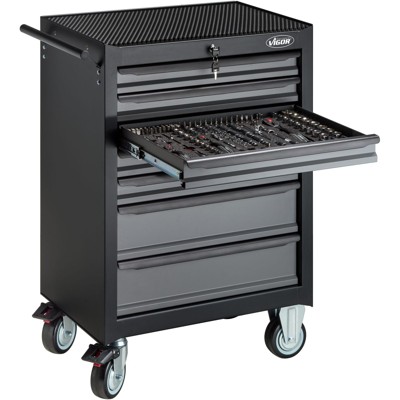 Produktbild von VIGOR® - Werkstattwagen und Satz „Black Edition“ V2379N Gesamtlänge 677mm, 164-