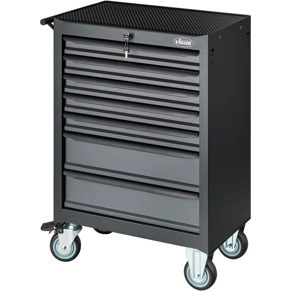 VIGOR Werkstattwagen mit Satz „Black Edition II“ V2712N Gesamtlänge 677mm, 228-teilig Produktbild img3 L