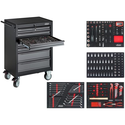 Produktbild von VIGOR® - Werkstattwagen mit Satz „Black Edition II“ V2712N Gesamtlänge 677mm, 2