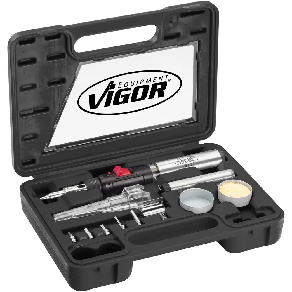 VIGOR Gas Lötkolben-Satz V55122, 12-teilig Produktbild img1 L