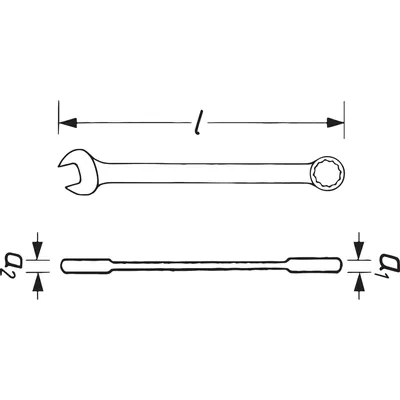 Produktbild von VIGOR® - Ratschen-Ring-Maulschlüssel, lange Ausführung V4965, 30, Gesamtlänge 3