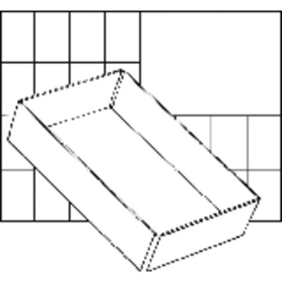 Produktbild von raaco - A6 1 Facheinsatz einzeln 47 x 109 x 157mm