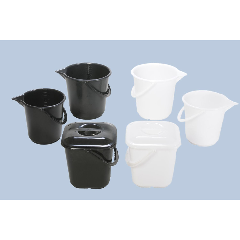 hünersdorff Ind.-Eim. 14l eckig 292x292xH292mm natur HDPE Tr.bgl, schw.b. Sk. Produktbild img4 L