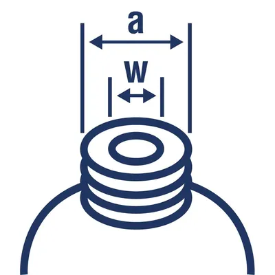 Produktbild von NOBRAND - Ausl.r. HDPE 275mm ØGew.38mm flexibel grün ger. Falt.ba.