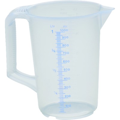 Produktbild von hünersdorff - Messkanne 3l PP geschlossener Griff transparent 2Skal. Ø175x238mm