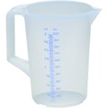 Produktbild von hünersdorff - Messkanne 3l PP geschlossener Griff transparent 2Skal. Ø175x238mm