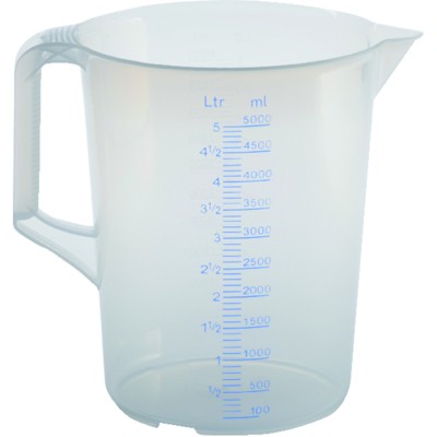 Produktbild von hünersdorff - Messkanne 3l PP geschlossener Griff transparent 2Skal. Ø175x238mm