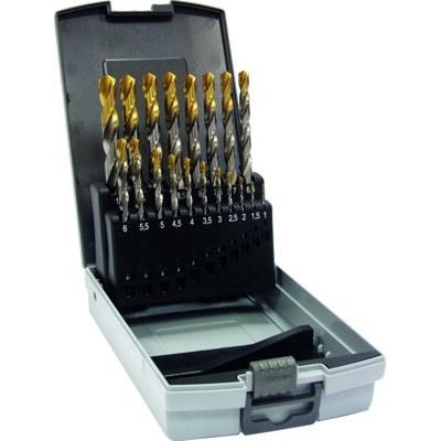Produktbild von GÜHRING® - Spiralbohrer-Set 234 DIN 338 HSS N TiNØ1,0-10,0mm 0,5mm steigend