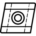 Produktbild von GÜHRING® - Wendeschneidplatten CNHX 120408TR-130 / VHM / TiN / Werksnorm