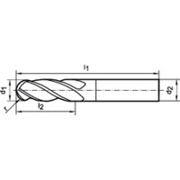 Produktbild von GÜHRING® - Radiusfräser lang WN VHM FIRE Schaft HA Z4 16mm