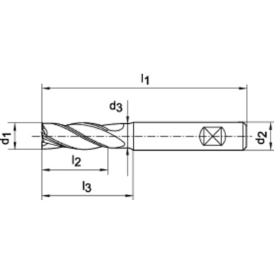 Produktbild von GÜHRING® - RF-Schaftfräser DIN 6527KVA VHM TiAlN øø8,00mm