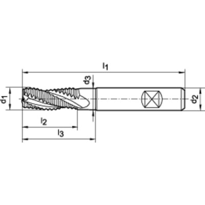Produktbild von GÜHRING® - RF-Schruppfräser DIN 6527L VA VHM TiAlN ø8,00mm