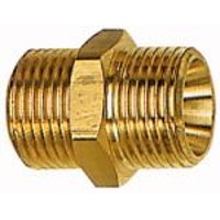 Produktbild von RIEGLER® - Doppelgewindenippel Messing Außengewinde G1/4" Außengewinde G1/4" L2