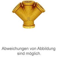 Produktbild von RIEGLER® - Verteiler, 2-fach, R 1/8" A, Abgänge 2x G 1/8" I, Messing vernickelt