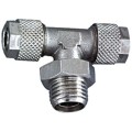 Produktbild von RIEGLER® - T-Einschraubverschraubung, drehbar, G 1/4" A, für Schlauch 6/4