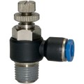 Produktbild von RIEGLER® - Drosselrückschlagventil »Blaue Serie«, Zuluftdrossel, R 1/4" A Ø8mm