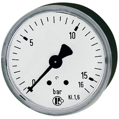 Produktbild von RIEGLER® - Standardmanometer, Kunststoffgehäuse, G 1/8" hinten zentrisch, 0-6,0