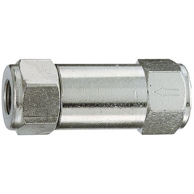 Produktbild von RIEGLER® - Rückschlagventil, kleine Bauweise, Messing vernickelt, G 1/4", 0,2 b