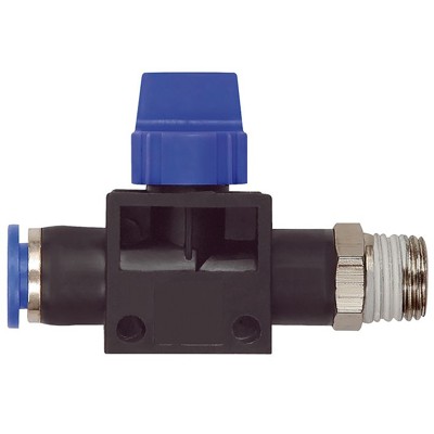 Produktbild von RIEGLER® - 3/2-Wegeventil »Blaue Serie«, Steckanschluss, R 1/2" außen Ø 12mm