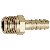 Produktbild von RIEGLER® - Einschraubtülle Messing vernickelt R1/4" LW13 Länge 40,5mm Gewinde 1