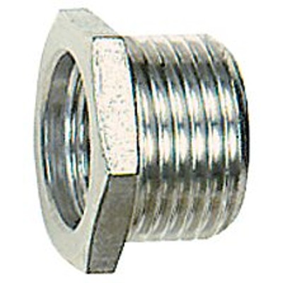 Produktbild von RIEGLER® - Reduziernippel, kurz, G 1/2" A, G 1/8" I, SW 24, Edelstahl 1.4571