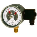 Produktbild von RIEGLER® - Kontaktmanometer, G 1/2" radial unten, Messbereich 0-6,0 bar, Ø100mm