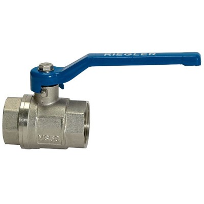 Produktbild von RIEGLER® - Messingkugelhahn valve line Messing vernickelt IG/IG G1.1/4" 28bar D