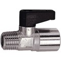 Produktbild von RIEGLER® - Mini-Kugelhahn mit Drehgriff, Messing vernickelt, R/Rp 3/8" A / 1/4"