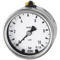 Produktbild von RIEGLER® - Manometer, Edelstahl, G 1/2" hinten exzentrisch, 0-40,0 bar, Ø 100mm