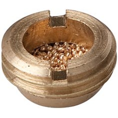 Produktbild von RIEGLER® - Schalldämpfer flach Schlitz Sinterbronze AG G3/8" Länge 6,5mm Gewind