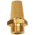 Produktbild von RIEGLER® - Schalldämpfer Sechskant Sinterbronze Messing M5 Länge 18,5mm SW9mm